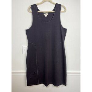 Title Nine Womens Ponte Knit Stretch Dress Racerback Gray XL Athleisure Casual